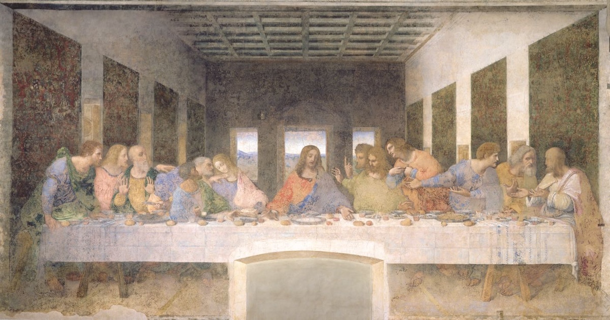The picture of Leonardo da Vinci's Last Supper